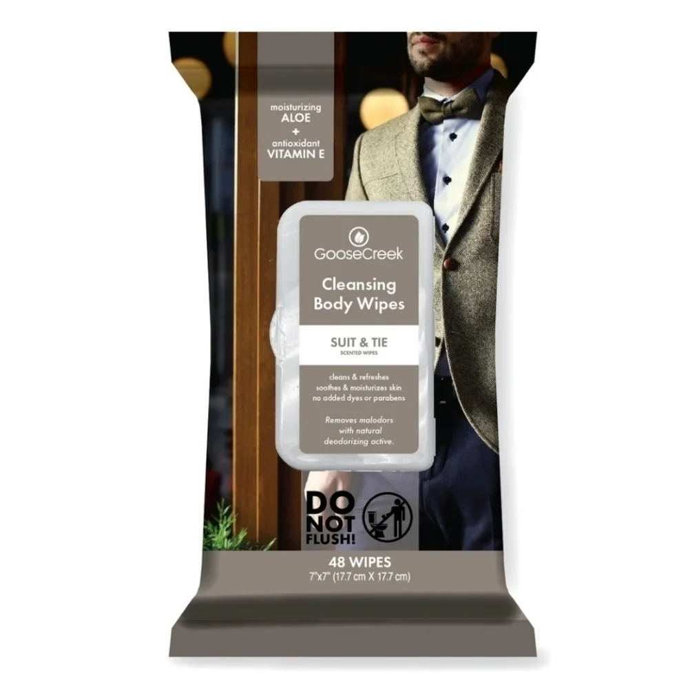 Goose Creek Suit & Tie Cleansing Body Wipes 48 Count
